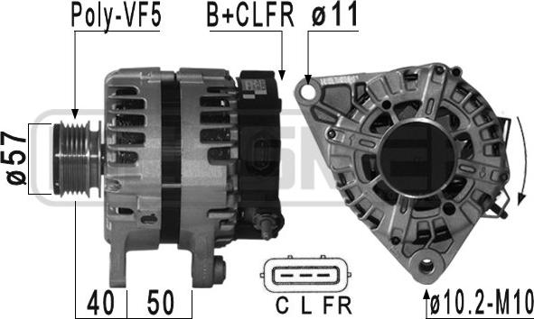 ERA 210942A - Генератор www.autospares.lv