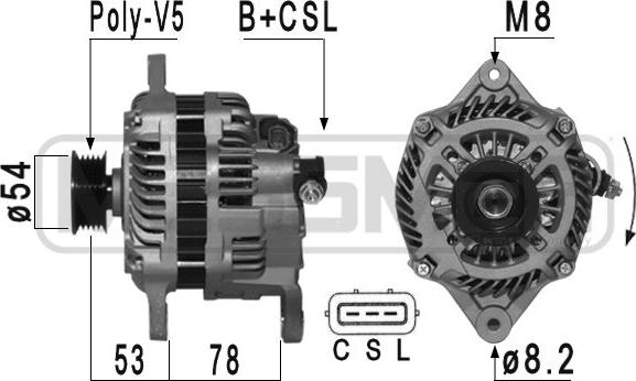 ERA 210955A - Генератор www.autospares.lv