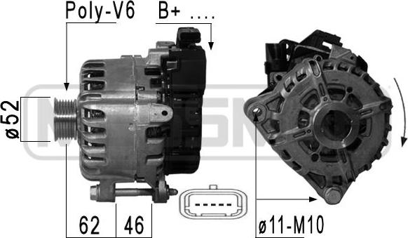 ERA 210958 - Ģenerators www.autospares.lv