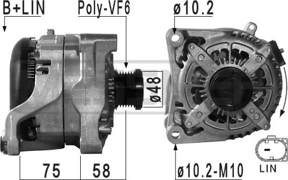 ERA 210969 - Ģenerators www.autospares.lv