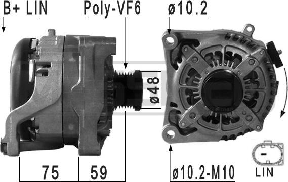 ERA 210968 - Ģenerators www.autospares.lv