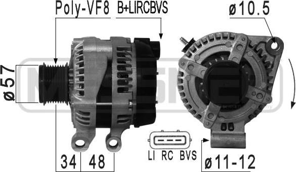 ERA 210902A - Генератор www.autospares.lv