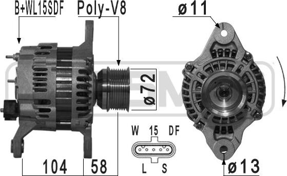 ERA 210916 - Генератор www.autospares.lv