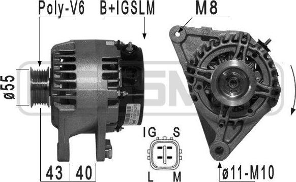 ERA 210980A - Ģenerators www.autospares.lv