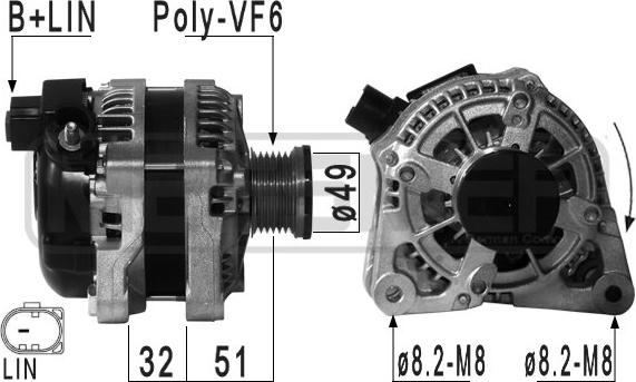 ERA 210939A - Ģenerators www.autospares.lv