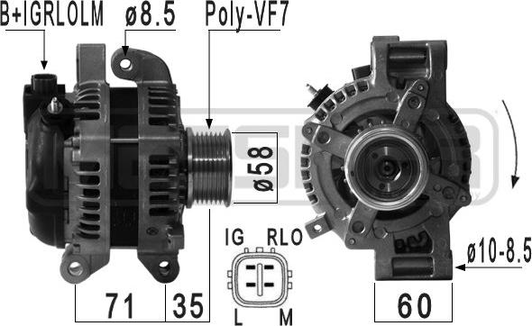 ERA 210934A - Ģenerators www.autospares.lv