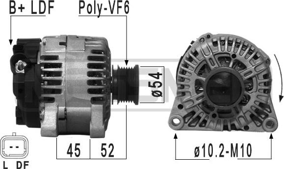 ERA 210931A - Alternator www.autospares.lv