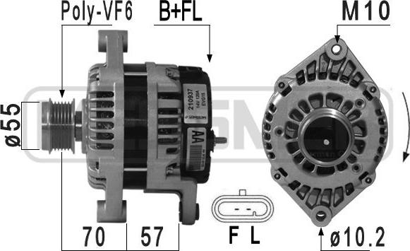 ERA 210937 - Ģenerators www.autospares.lv