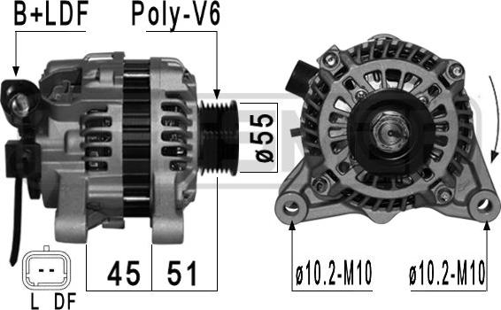 ERA 210926A - Генератор www.autospares.lv