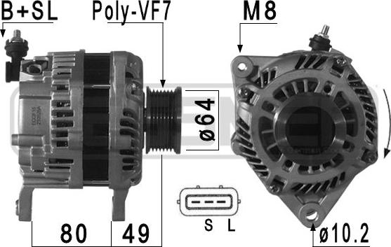 ERA 210928A - Ģenerators www.autospares.lv