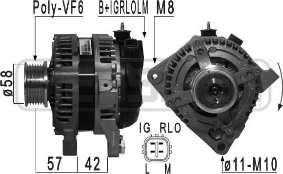 ERA 210979 - Ģenerators www.autospares.lv