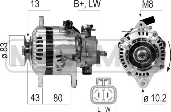 ERA 210456A - Ģenerators www.autospares.lv