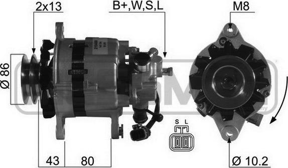 ERA 210458A - Ģenerators www.autospares.lv