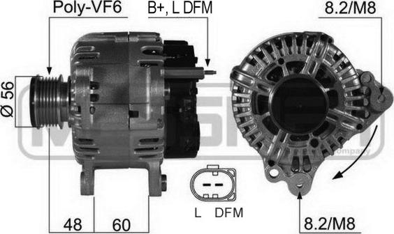 ERA 210469A - Ģenerators www.autospares.lv