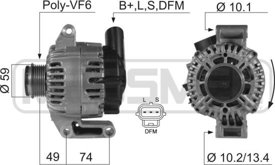 ERA 210414 - Генератор www.autospares.lv