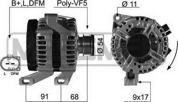 ERA 210424A - Ģenerators www.autospares.lv