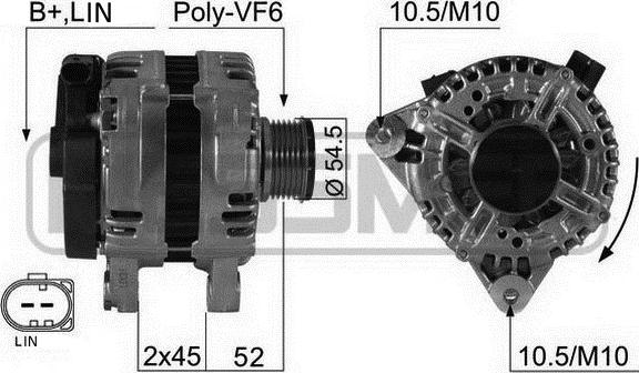 ERA 210426 - Ģenerators www.autospares.lv