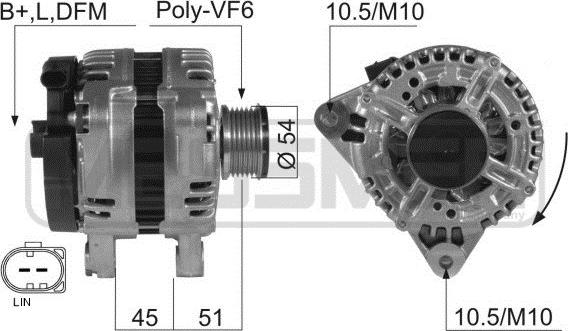 ERA 210427 - Ģenerators www.autospares.lv