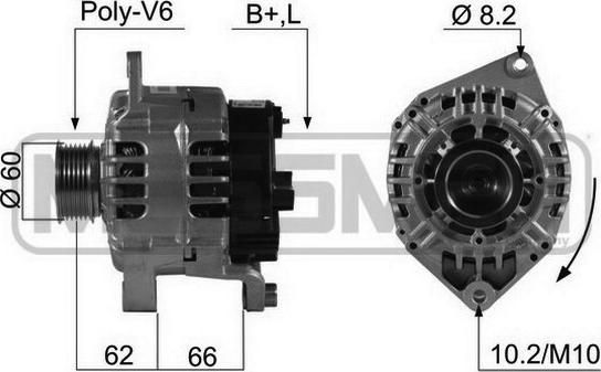 ERA 210470A - Генератор www.autospares.lv