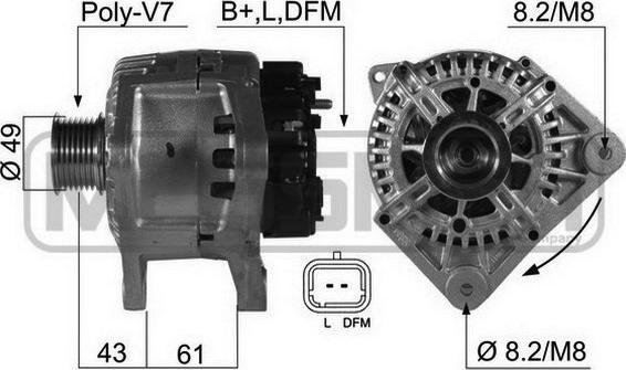 ERA 210472 - Ģenerators www.autospares.lv