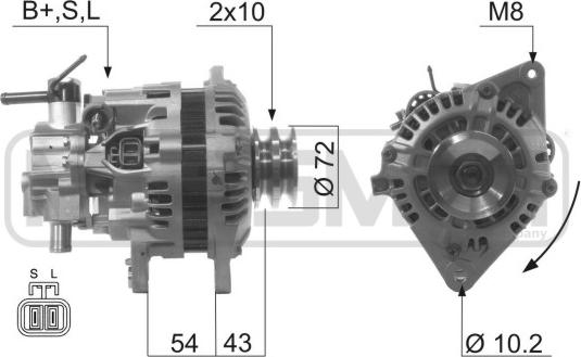 ERA 210595A - Ģenerators www.autospares.lv