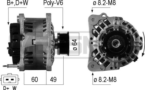 ERA 210598 - Ģenerators www.autospares.lv