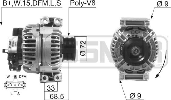 ERA 210592 - Генератор www.autospares.lv