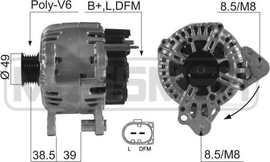 ERA 210544 - Генератор www.autospares.lv