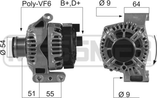 ERA 210547 - Генератор www.autospares.lv