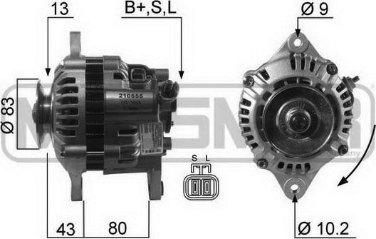 ERA 210555A - Alternator www.autospares.lv