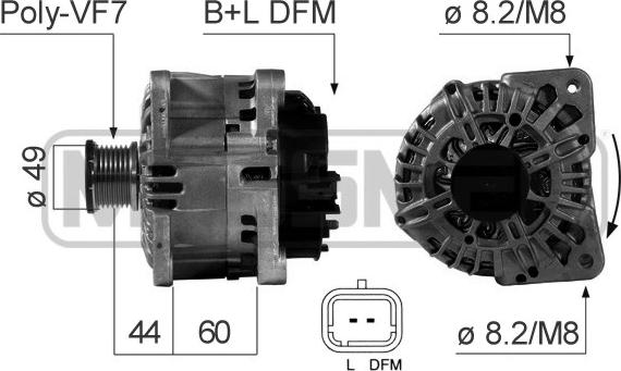 ERA 210509 - Генератор www.autospares.lv