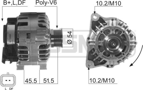 ERA 210508 - Генератор www.autospares.lv