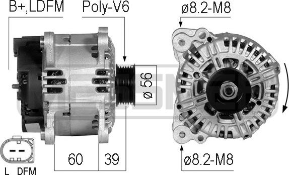 ERA 210502 - Генератор www.autospares.lv