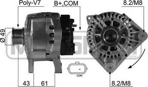 ERA 210514 - Ģenerators www.autospares.lv