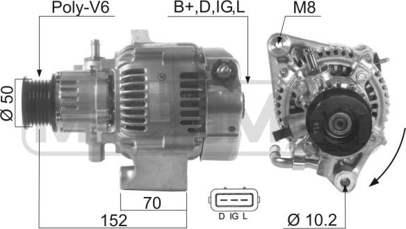 ERA 210587 - Ģenerators www.autospares.lv