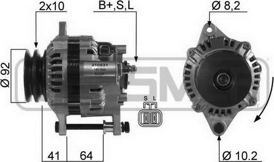 ERA 210531A - Alternator www.autospares.lv