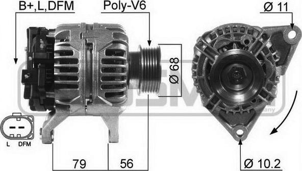 ERA 210572 - Ģenerators www.autospares.lv