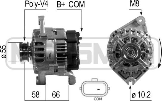 ERA 210697 - Ģenerators www.autospares.lv