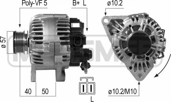 ERA 210650A - Ģenerators www.autospares.lv