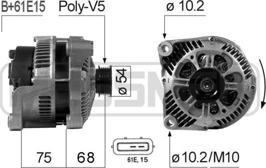 ERA 210669 - Ģenerators www.autospares.lv