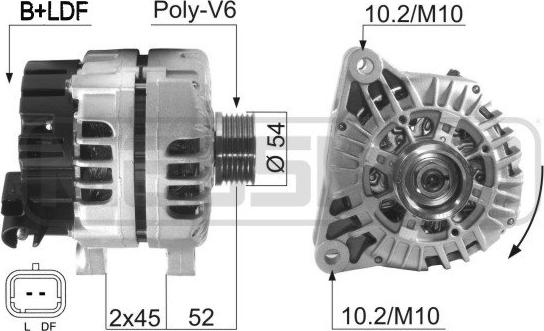 ERA 210604A - Alternator www.autospares.lv