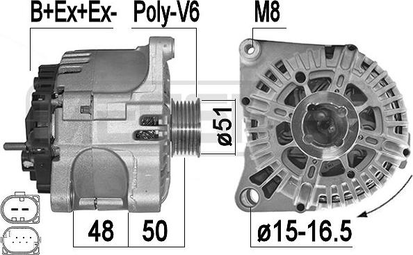 ERA 210634 - Генератор www.autospares.lv