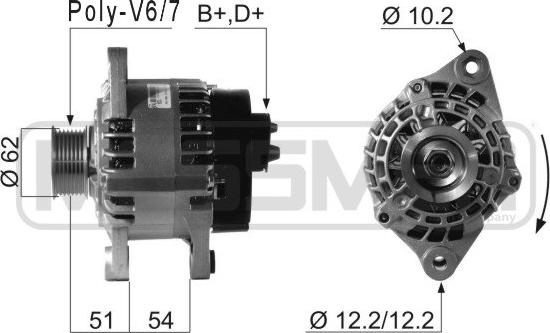 ERA 210631 - Генератор www.autospares.lv