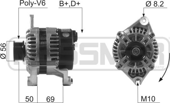 ERA 210620A - Alternator www.autospares.lv