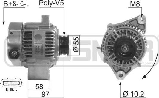 ERA 210628A - Ģenerators www.autospares.lv