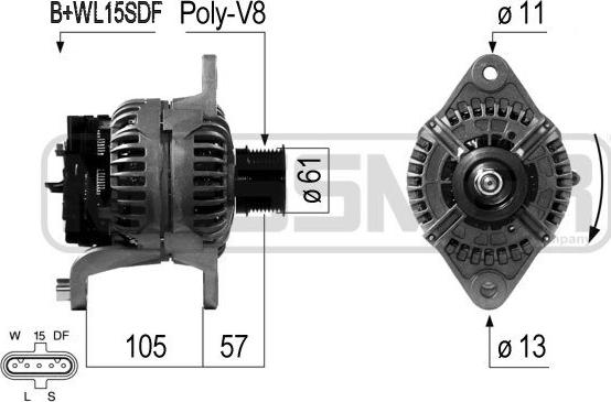 ERA 210674 - Генератор www.autospares.lv