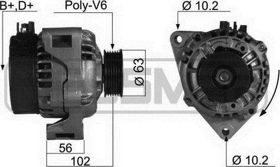 ERA 210096A - Генератор www.autospares.lv