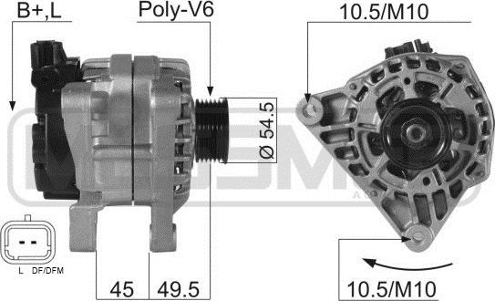 ERA 210054A - Генератор www.autospares.lv