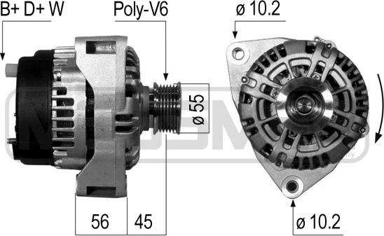 ERA 210052 - Генератор www.autospares.lv