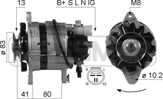 ERA 210063A - Генератор www.autospares.lv